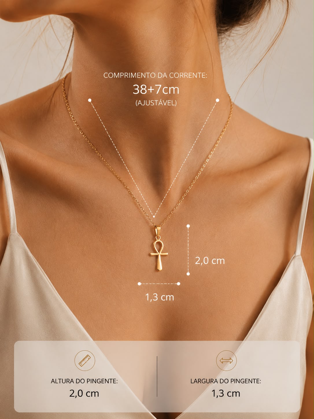 Colar Cruz de Ankh